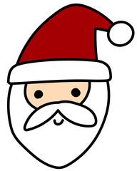 可愛いクリスマスアイコン サンタクロース イラスト ベクター