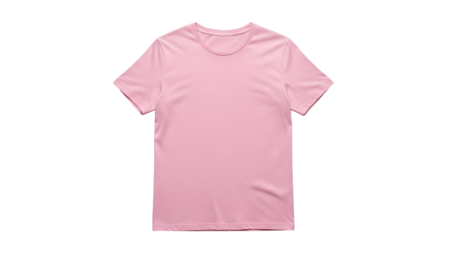 Solid pale pink crew neck garment displayed against a dark background
