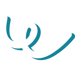 Abstract Teal Swirls and Lines on a White Background Suggesting Fluidity and Movement Elegant Digital Art