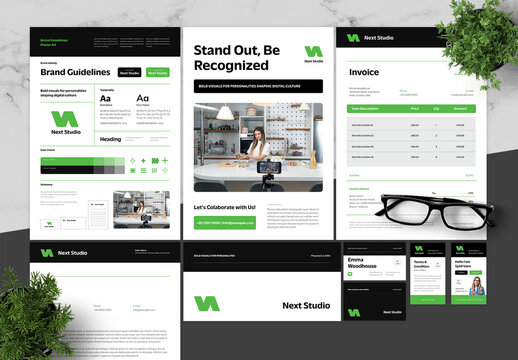 Green And Black Brand Guidelines Content Creators