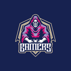 Gamers mascot logo design vector. Reapers gamers illustration for sport and esport team.