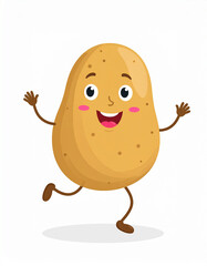 Obraz premium potatoe vector cartoon