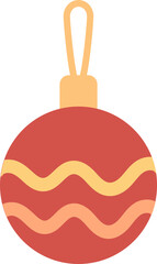 vector illustration of a red christmas ball