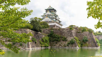 Famous Castle in Osaka, Japan on september 19th 2025