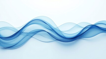 Fototapeta premium Flowing blue waves abstract smooth