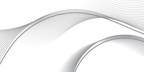 Thin wavy line abstract background. Wavy line horizontal divider outline minimalist background. abstract white wavy lines background. Abstract black lines wave curve motion on white background.