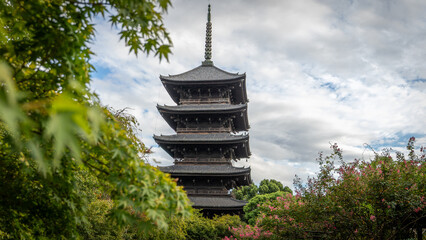 A beautiful Japanese pagoda in Kyoto, Japan on September 15th 2025
