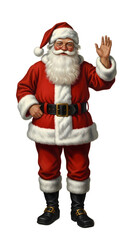 santa claus say hallo pose