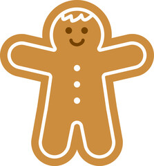 gingerbread man isolated on white
