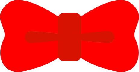 vector illustration of a red ribbon bow tie