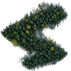 green leaves forming to an infinity recycle sign on a white isolated.