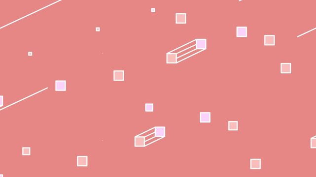 video background loop retro vintage style box memphis animation 4k