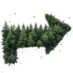 green leaves forming to an infinity recycle sign on a white isolated.