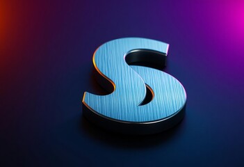 3D golden numbers one and two with shiny metallic blue number one icon