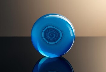 Blue abstract digital circles background design icon illustration