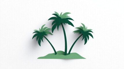 Palm trees paper art