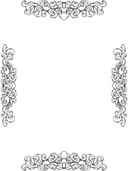 decorative frame with floral ornament