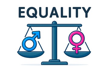 Gender Equality Illustration 3D Render 