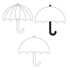 set of umbrellas