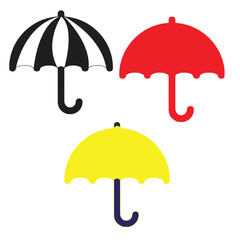 red and yellow umbrellas