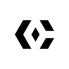 Letter KC or CK creative minimal logo design