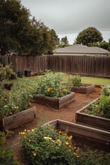 Raised beds in the farm, high beds for growing vegetables and greens, gardening and agriculture concepts, AI generated