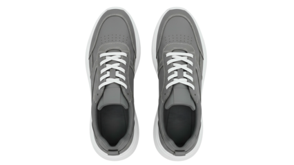 Pair of contemporary low-top athletic footwear displayed from a top-down perspective against a dark background
