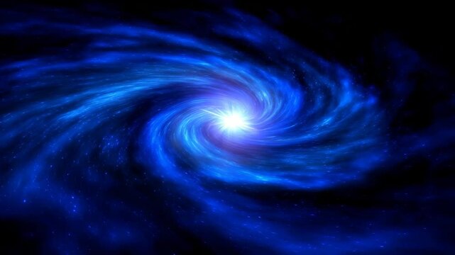 Stunning swirling galaxy in deep space with vibrant blue tones and bright core, perfect for cosmic themes