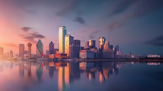 Dallas Downtown skyline futuristic skyscrapers Videos