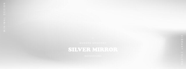 Obraz premium Modern chrome wallpaper. Liquid silver mirror gradient with abstract steel reflections. Vector illustration.