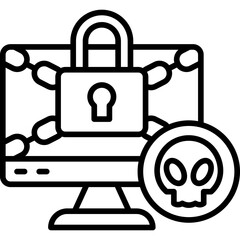 Ransomware Line Icon