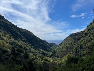 Naklejka premium mountain landscape with clouds