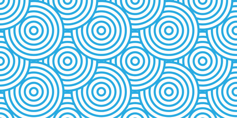 seamless blue swirl circle fabric overlapping element decorative texture white background	
