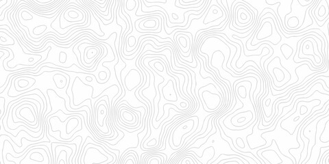 white topography map geography relief diagram texture design. Topography white background and black line world map texture design. Lines Topographic contour lines grid map seamless pattern.	