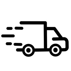delivery truck on a white background