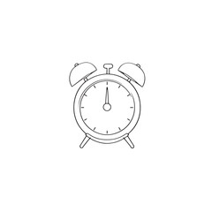 Alarm clock line art wakes sleepy mornings