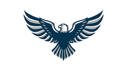 Fototapeta premium Dark Blue Abstract Owl Head Logo Digital Vector Art Modern Design