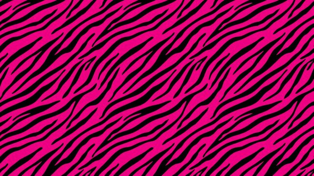 ピンクと黒の虎柄模様の背景ループアニメーション
