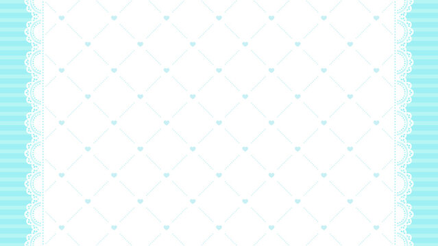 レース ハート メイド かわいい パステル VTuber 配信 サムネイル バナー デザイン 背景 イラスト