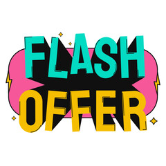 Flash Offer Pop Art Style