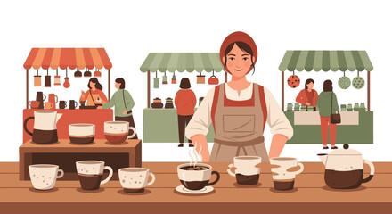 Artisanal Coffee Shop: A Handcrafted Experience at the Local Farmer's Market