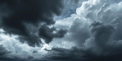Obraz premium Dark, swirling storm clouds fill the frame, ominous and dramatic, dramatic background, majestic