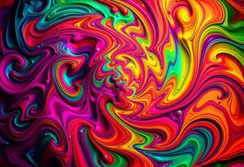 Intricate swirling forms in vibrant hues, creating a kaleidoscope effect,  surface,  style