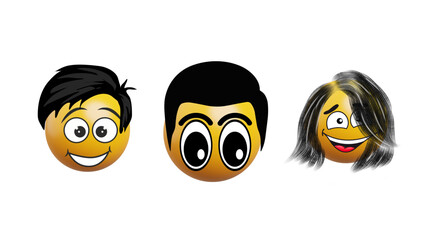 A cute yellow cartoon owl with funny eyes and a happy expression as a vector illustration