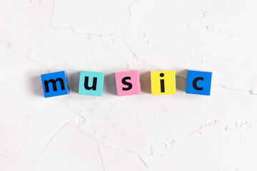 music（音楽）の英字