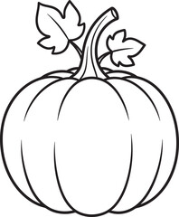 Scary Pumpkin Faces and Ghost Outline Illustration