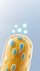 Fat Cell Reduction and Metabolism Concept 3D Illustration