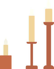 candles on a white background