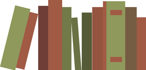 red and green books illustraion