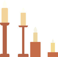 candles on a white background